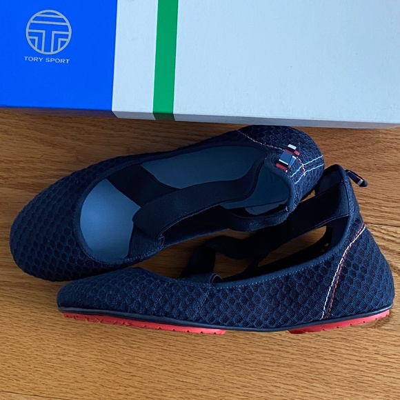 Tory Burch Sport NIB Navy Mesh Ballet Flats (8) - Picture 4 of 10